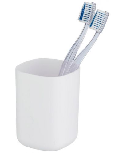 Suport pentru periuță de dinți Wenko - Davos, 7,7 x 10,5 cm, alb mat - 1