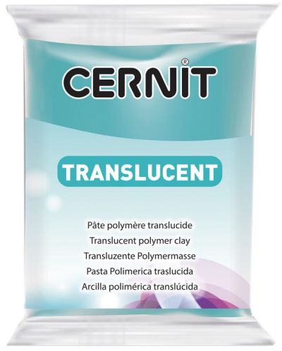 Argilă polimerică Cernit Translucent - Turcoaz, 56 g - 1