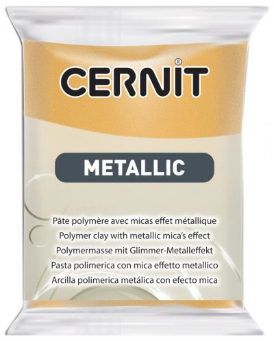 Argila polimerică Cernit Metallic - Auriu, 56 g - 1