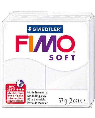 Lut polimeric Staedtler Fimo Soft - Alb, 57 g	 - 1