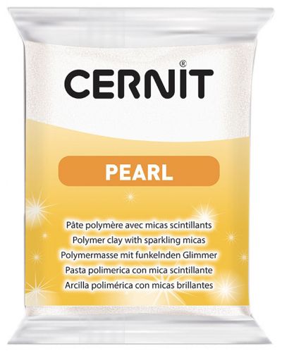 Argila polimerică Cernit Pearl - Alb, 56 g - 1