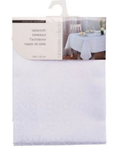 Față de masă H&S - Damast, 130 x 180 cm, alb - 1