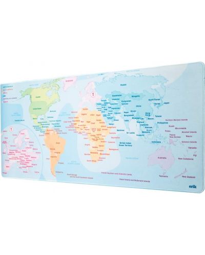 Mouse pad Erik - World Map, XL, multicoloră - 1
