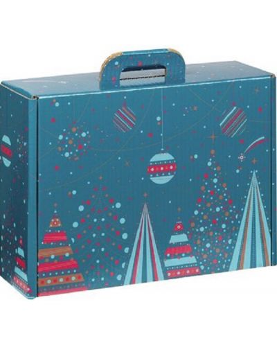 Cutie de cadou Giftpack Bonnes Fêtes - albastru, 34.2 cm - 1