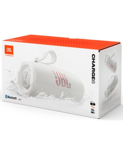 Difuzor portabil JBL - Charge 6, impermeabil, alb | Ozone.ro