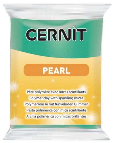Argila polimerică Cernit Pearl - Verde, 56 g - 1