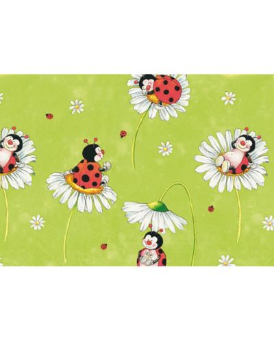 Hartie de impachetat cadouri Susy Card - Gargarite si flori, 70 x 200 cm - 1
