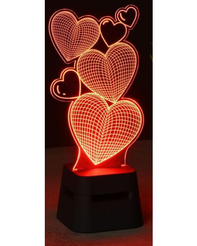 Difuzor portabil Cellularline - LED Lights Hearts, negru - 3