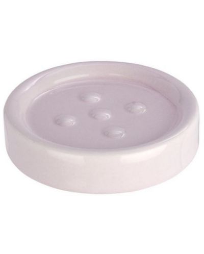 Suport pentru săpun Wenko - Polaris, ceramică, 11 x 2,5 cm, roz - 1