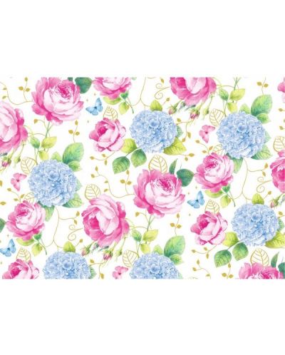 Hartie de impachetat cadouri Susy Card - Trandafiri, 70 x 200 cm - 1