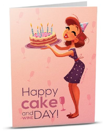 Felicitare iGreet - Happy cake and wine day! - 1