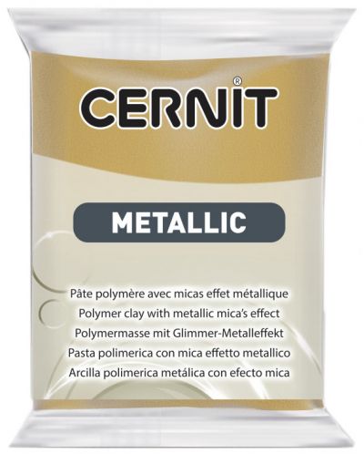 Argila polimerică Cernit Metallic - Auriu bogat, 56 g - 1