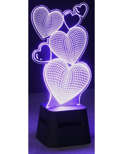 Difuzor portabil Cellularline - LED Lights Hearts, negru - 4