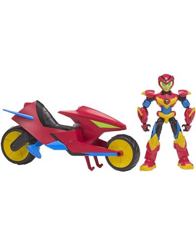 Figurina exclusiva Playmates Power Players - Axel's Power Motorcycle - 4