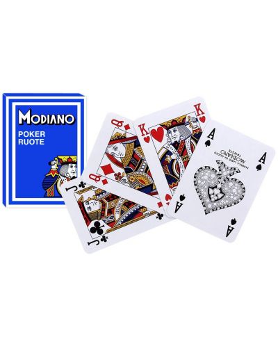 Carti pentru poker Modiano Poker Route - spatele albastru  - 1