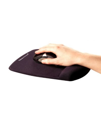 Mouse pad Fellowes - Plushtouch, ergonomic, S, moale, negru - 3