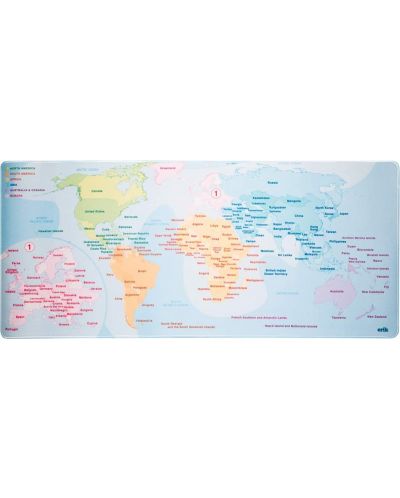 Mouse pad Erik - World Map, XL, multicoloră - 2
