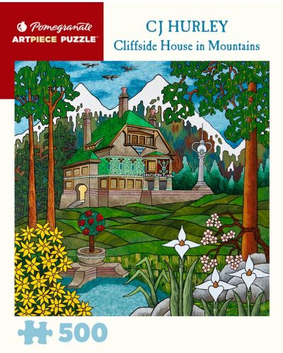Puzzle Pomegranate de 500 piese - Cliffside house in Mountains, C. J Hurley - 1