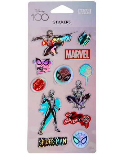 Stickere Pop Up Cool Pack Negru - Disney 100, Spider-Man - 1