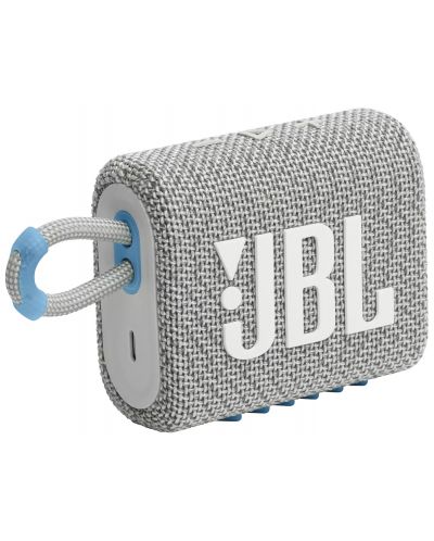 Difuzoare portabile JBL - Go 3 Eco, alb/gri - 2