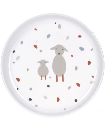 Farfurie de porțelan Lassig - Tiny Farmer Sheep, roșu - 2