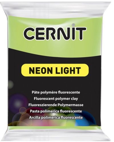 Argila polimerică Cernit Neon Light - Verde, 56 g - 1