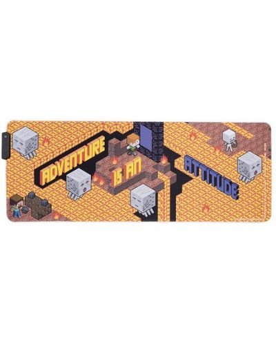 Mouse pad Paladone Games: Minecraft - Adventures (Светеща) - 1