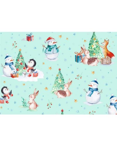 Hârtie cadou Susy Card - oameni de zăpadă, 70 х 200 cm - 1