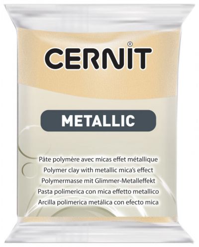Argila polimerică Cernit Metallic - Șampanie, 56 g - 1