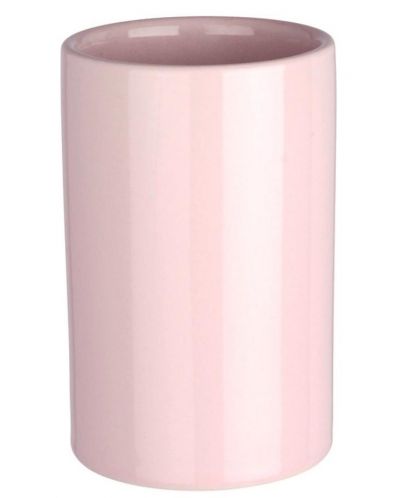 Suport pentru periuță de dinți Wenko - Polaris, ceramică, 7,5 x 11,2 cm, roz - 1