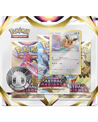 Pokemon TCG: Sword & Shield - Astral Radiance 3 Pack Blister - Eevee - 1