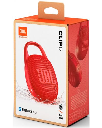 Boxă portabilă JBL - Clip 5, roșie - 8