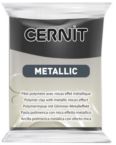 Argila polimerică Cernit Metallic - Gri, 56 g - 1