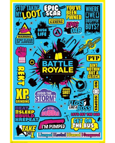 Poster maxi Pyramid - Battle Royale (Infographic) - 1
