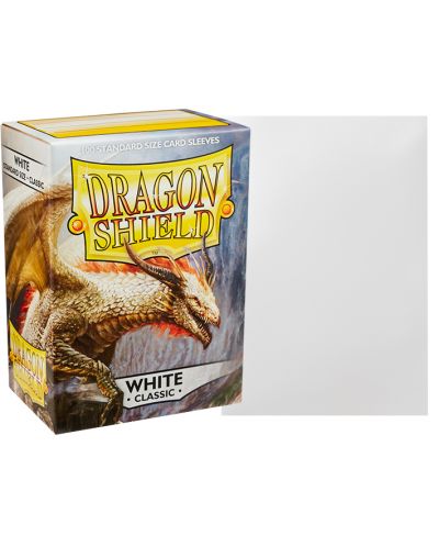 Protecții pentru cărți de joc Dragon Shield Classic Sleeves - Alb (100 buc.) - 2