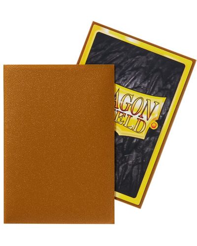Protecții pentru cărți de joc Dragon Shield Sleeves - Small Matte Gold (60 buc.) - 3