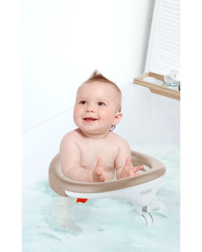 Scaun antiderapant pentru baie și hrănire BabyJem - Bej - 4