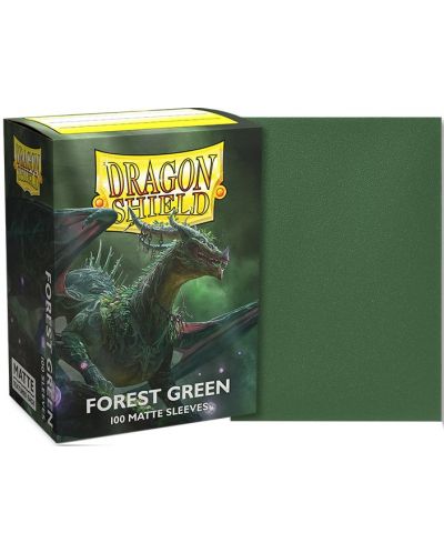 Protecții pentru cărți de joc Dragon Shield - verde pădure mată (100 buc.) - 2