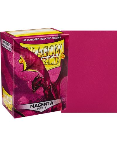 Protecții pentru cărți de joc Dragon Shield - Matte Magenta (100 buc.) - 2