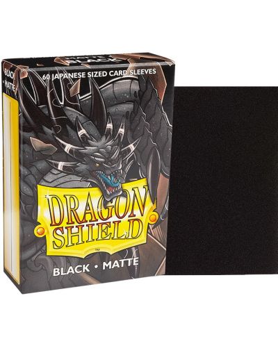 Protectoare pentru carduri Dragon Shield Sleeves - Small Matte Black (60 buc.) - 2