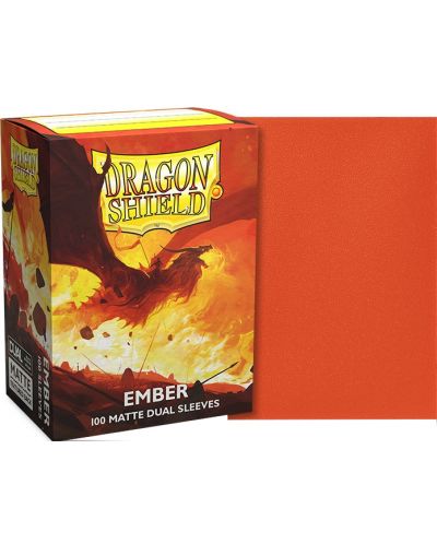 Protecții pentru cărți de joc Dragon Shield Dual Sleeves - Matte Ember (100 buc.) - 2