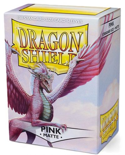 Protecții pentru cărți de joc Dragon Shield Sleeves - Matte Pink (100 buc.) - 1