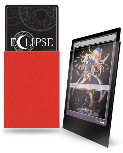 Protecții pentru cărți  Ultra Pro - Eclipse Matte Small Size, Apple Red (60 buc.) - 2