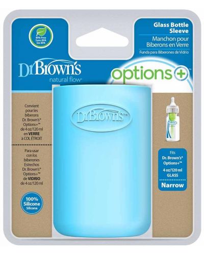 Protector pentru biberon Dr.Brown's - Options+ Narrow, 120 ml, albastru - 4