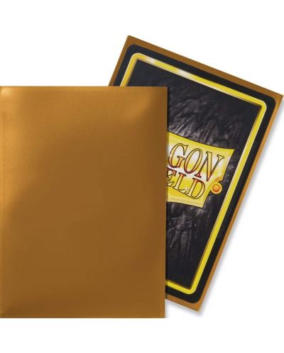 Protecții pentru cărți de joc Dragon Shield Classic Sleeves - Aur (100 buc.) - 3