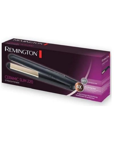Placă de păr Remington - S1510 Ceramic Slim, 220ºC, ceramică, neagră - 2