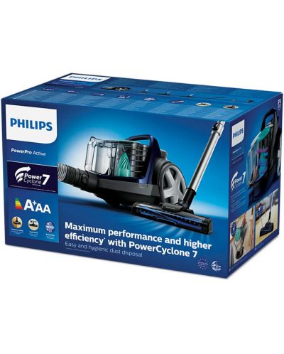 Aspirator fără sac Philips PowerPro Active - FC9552/09, albastru - 6