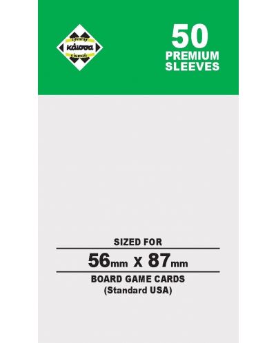 Protectori de carduri Kaissa Premium Sleeves 56 x 87 mm (Standard USA) - 50 buc. - 1