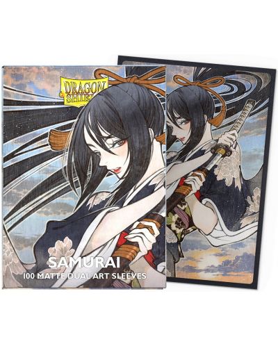 MATTE-DUAL ART Samurai AT-16153 二つ Protecții pentru carduri Dragon Shield - Matte Dual Art Sleeves