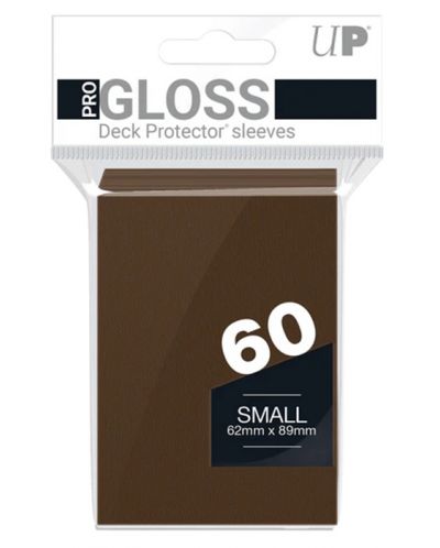 Protecții pentru cărți  Ultra Pro - PRO-Gloss Brown Small (60 buc.) - 1
